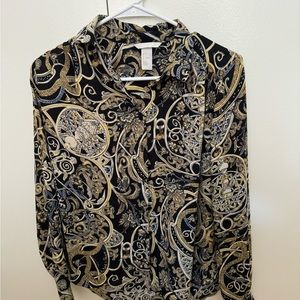 H&M chiffon button down